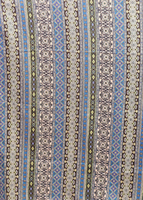 Grey Tussar Silk Saree With Blouse Piece