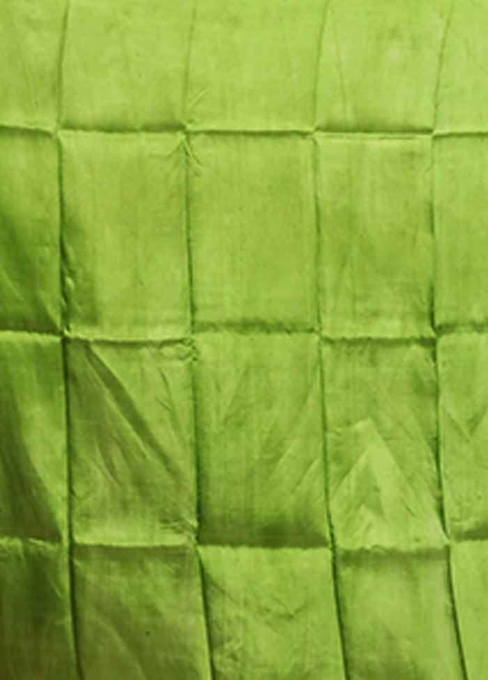 Blue Printed Pure Silk Saree Without Blouse Piece