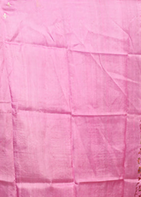 Multicolor Handloom Tussar Pure Silk Saree With Blouse Piece