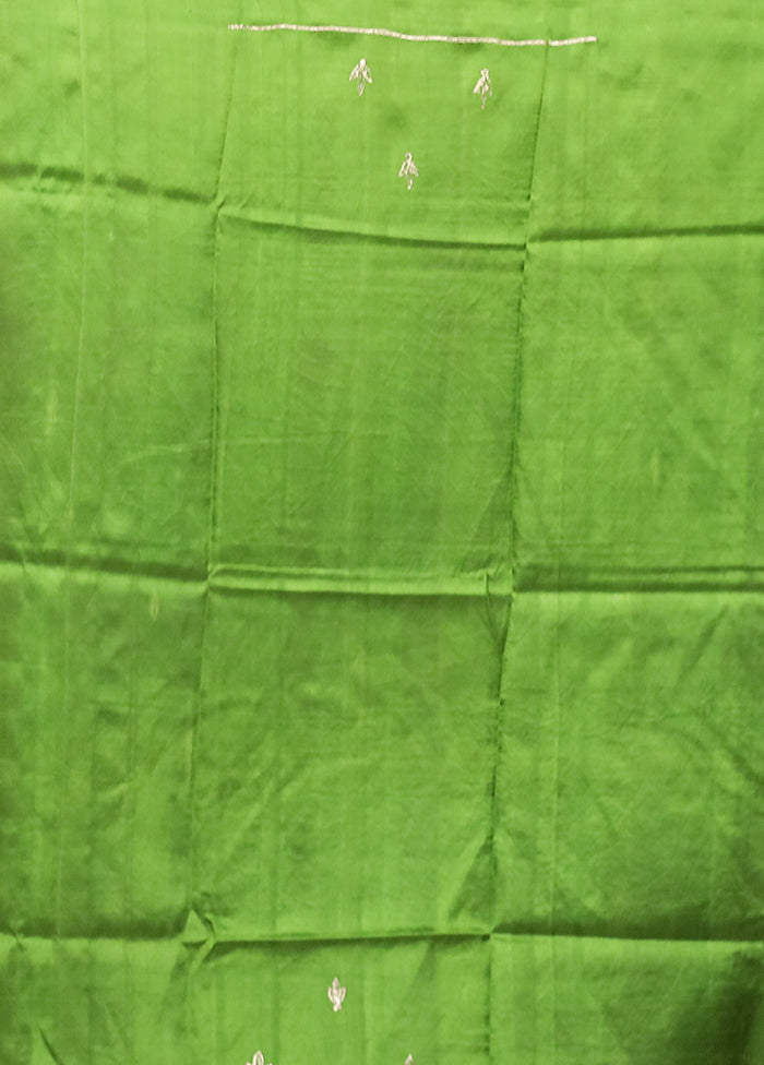 Multicolor Handloom Tussar Pure Silk Saree With Blouse Piece