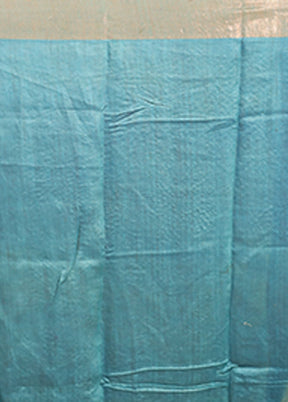 Multicolor Handloom Tussar Pure Silk Saree With Blouse Piece