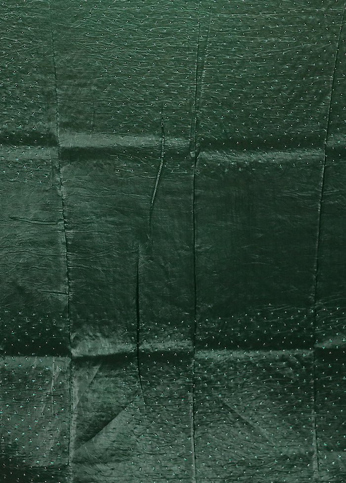 Green Tissue Silk Saree With Blouse Piece