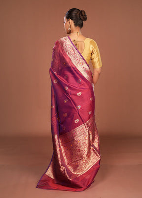 Pink Handloom Pure Organza Saree With Blouse Piece