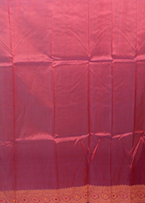 Pink Handloom Pure Organza Saree With Blouse Piece