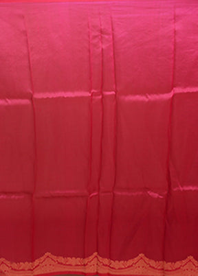 Pink Handloom Pure Organza Saree With Blouse Piece