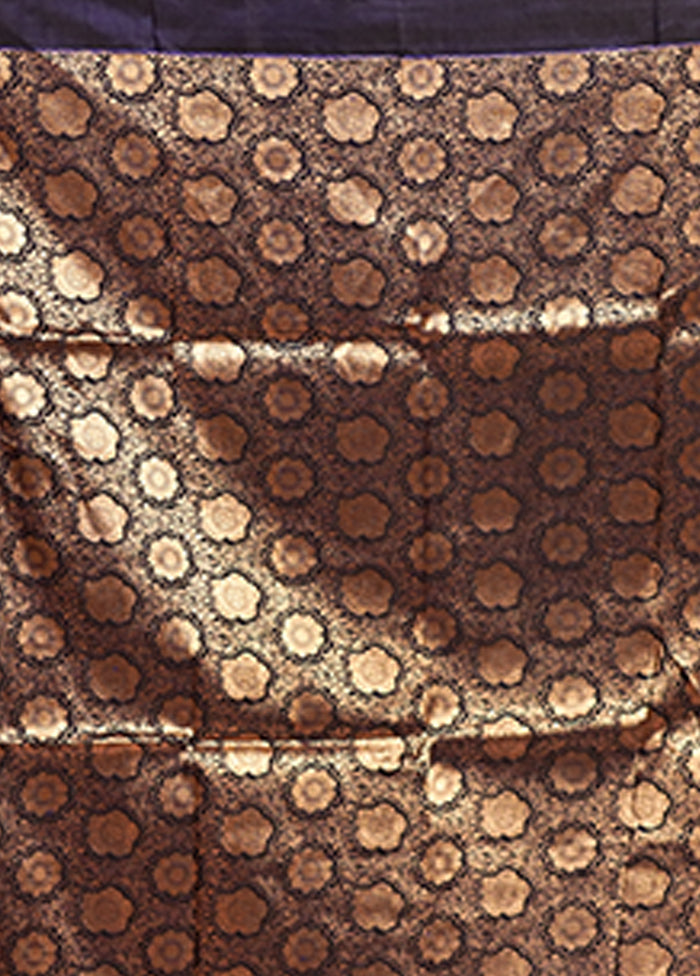 Blue Handloom Katan Pure Silk Saree With Blouse Piece