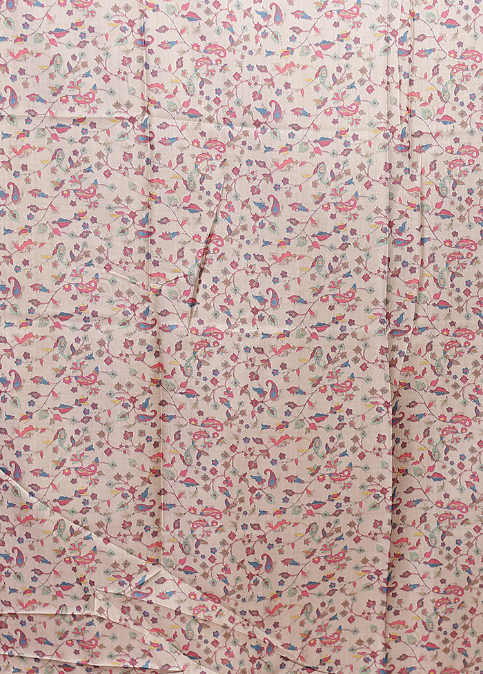 Blue Tussar Silk Saree With Blouse Piece