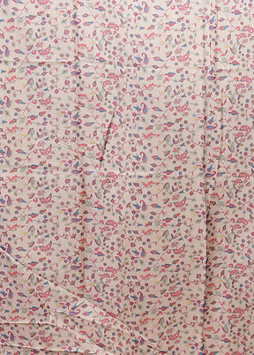 Blue Tussar Silk Saree With Blouse Piece