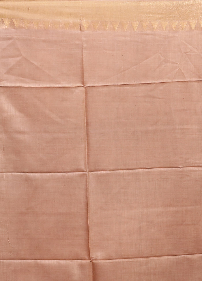 Multicolor Handloom Tussar Pure Silk Saree With Blouse Piece