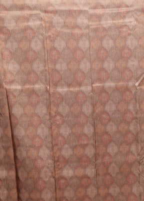 Brown Dupion Silk Saree With Blouse Piece