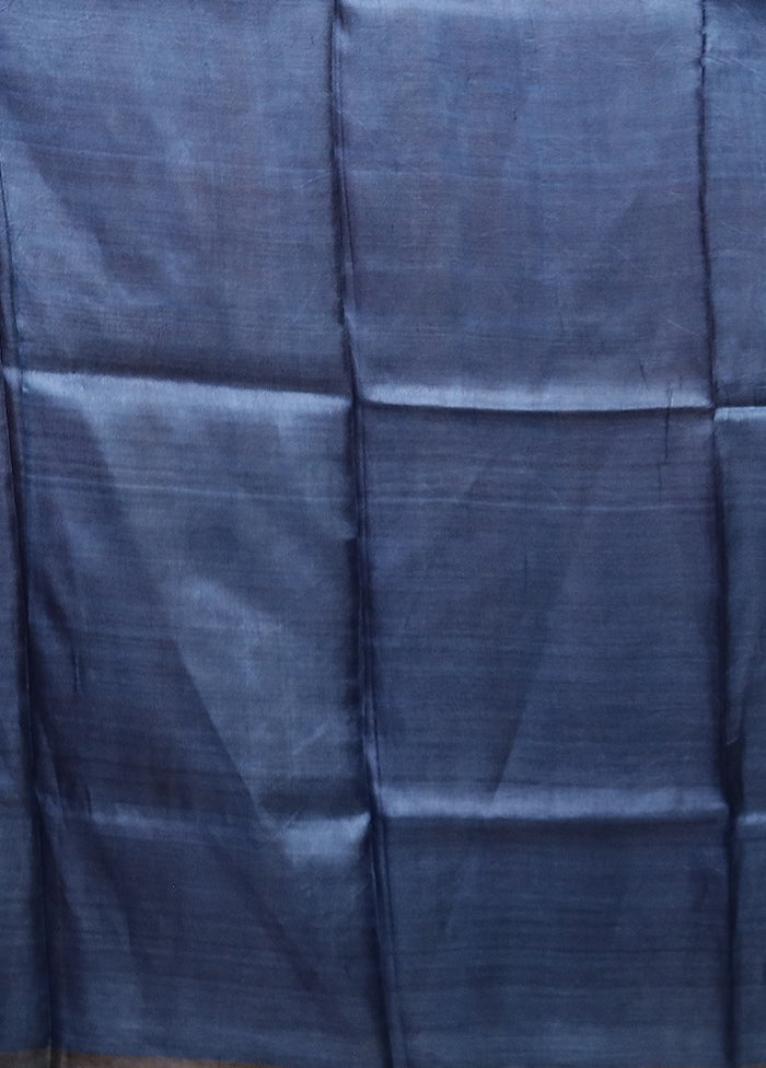 Pink Tussar Silk Saree With Blouse Piece