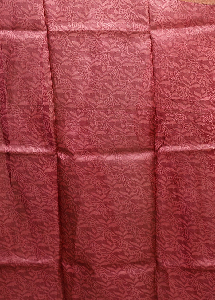 Yellow Tussar Silk Saree With Blouse Piece