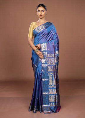 Green Handloom Baluchari Pure Silk Saree With Blouse Piece