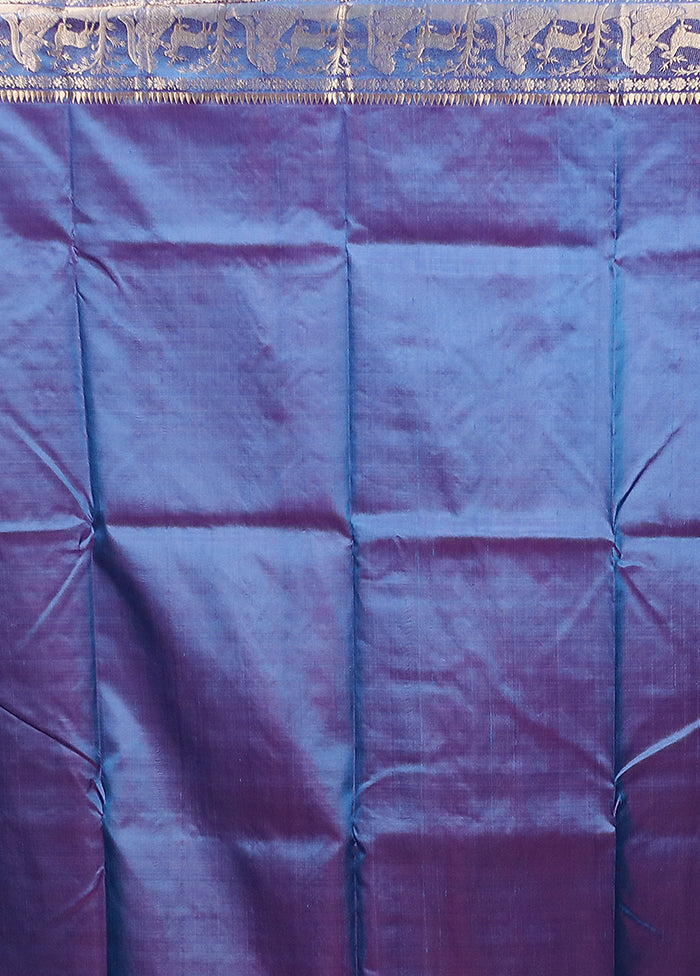 Green Handloom Baluchari Pure Silk Saree With Blouse Piece