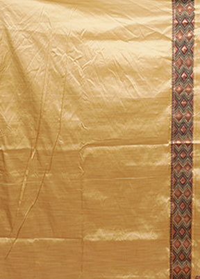 Cream Assam Silk Saree With Blouse Piece