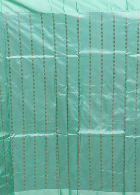 Green Handloom Katan Pure Silk Saree With Blouse Piece