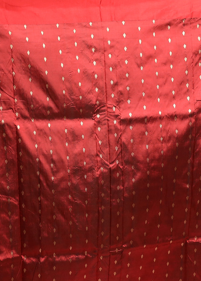 Blue Handloom Katan Pure Silk Saree With Blouse Piece