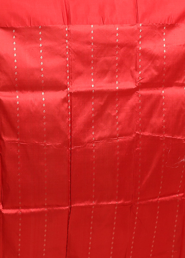 Cream Handloom Katan Pure Silk Saree With Blouse Piece