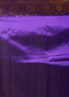 Blue Handloom Katan Pure Silk Saree With Blouse Piece