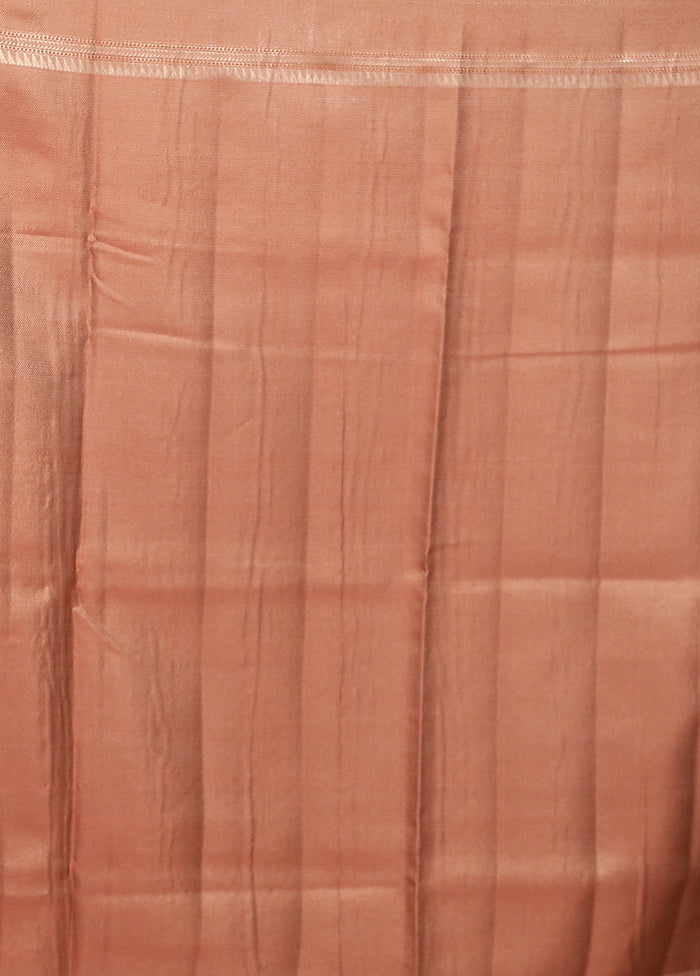 Cream Kora Silk Saree With Blouse Piece