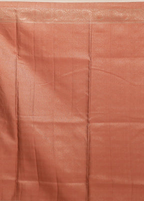 Cream Kora Silk Saree With Blouse Piece