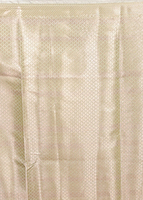 Green Dupion Silk Saree With Blouse Piece