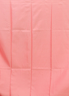 Pink Jamewar Silk Saree With Blouse Piece