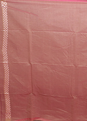 Pink Kora Silk Saree With Blouse Piece