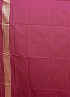 Pink Kora Silk Saree With Blouse Piece