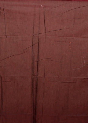 Maroon Kora Silk Saree With Blouse Piece