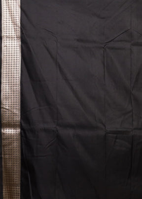 Black Katan Silk Saree With Blouse Piece