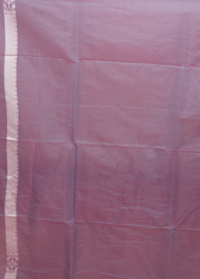 Blue Kora Silk Saree With Blouse Piece