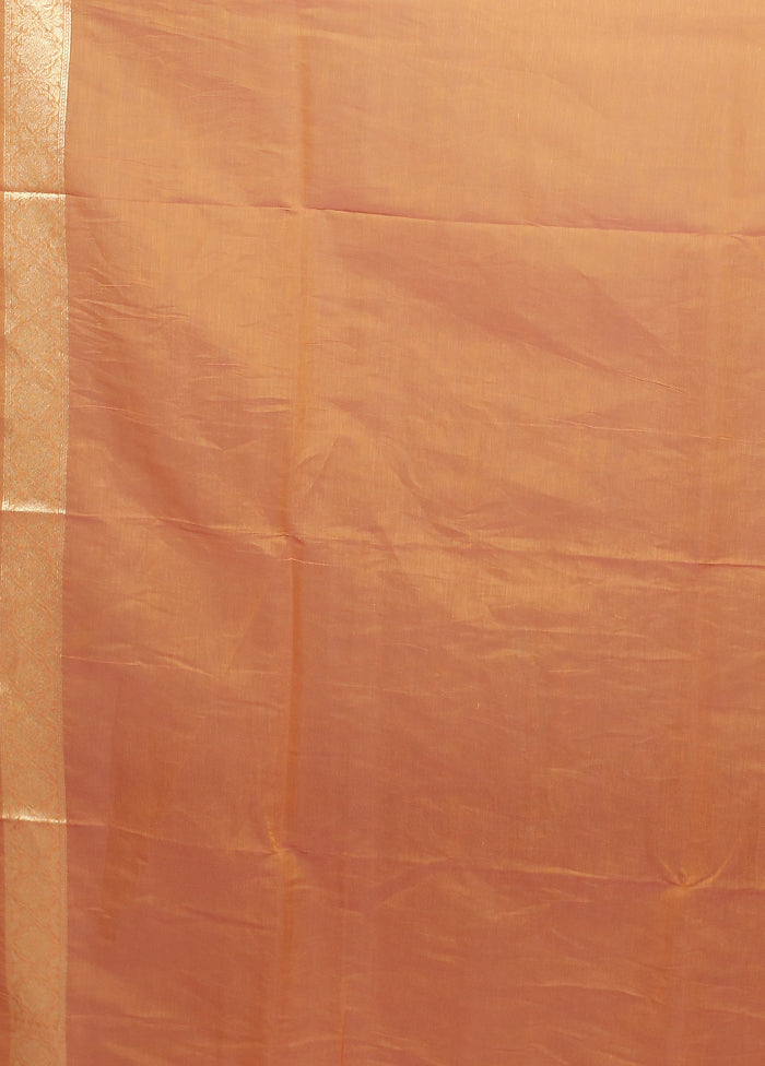 Yellow Kora Silk Saree With Blouse Piece