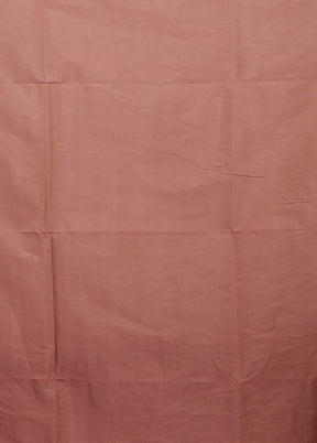 Brown Kora Silk Saree With Blouse Piece