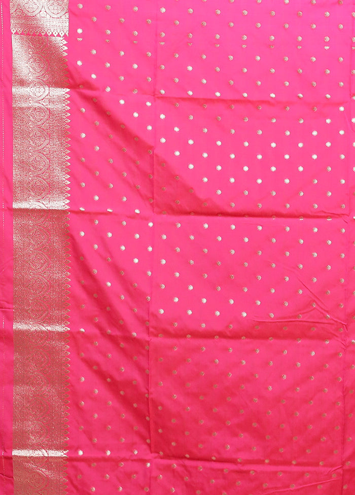 Pink Katan Silk Saree With Blouse Piece