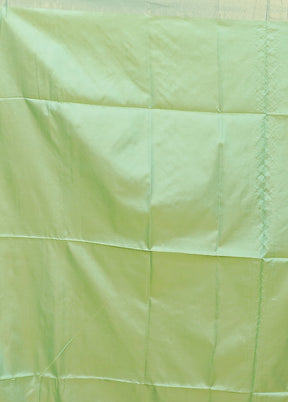 Yellow Dupion Silk Saree With Blouse Piece