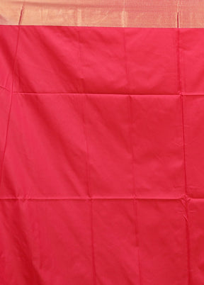 Orange Dupion Silk Saree With Blouse Piece