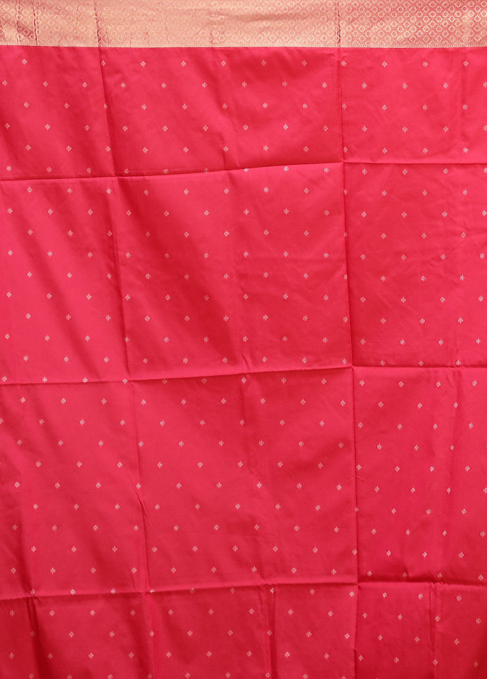 Orange Dupion Silk Saree With Blouse Piece