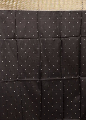 Grey Dupion Silk Saree With Blouse Piece