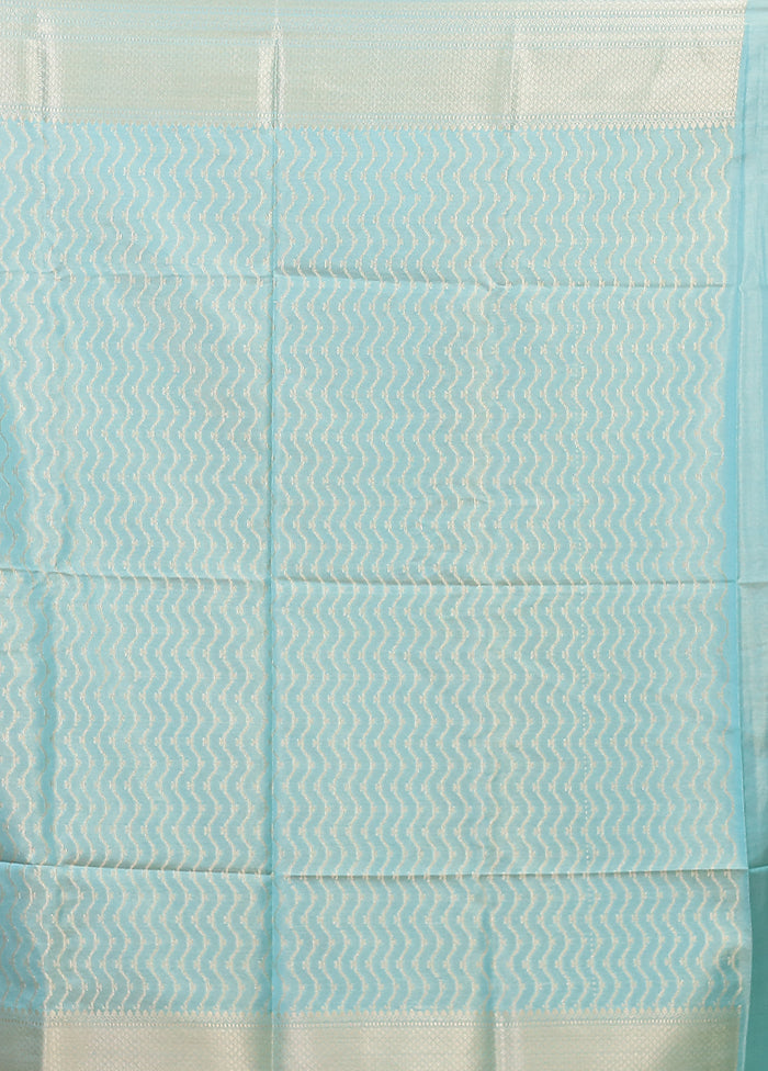 Green Dupion Silk Saree With Blouse Piece