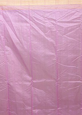 Purple Chanderi Silk Saree With Blouse Piece
