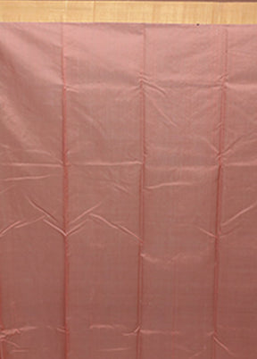 Pink Chanderi Silk Saree With Blouse Piece