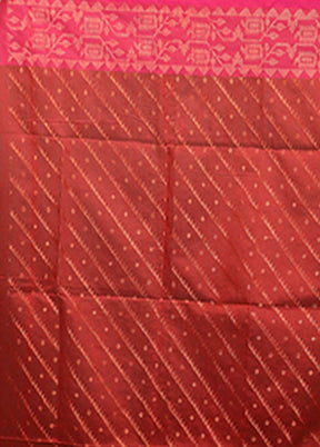 Red Matka Silk Saree With Blouse Piece