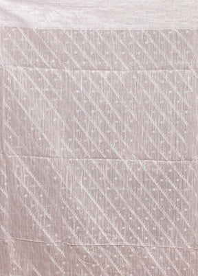 White Matka Silk Saree With Blouse Piece