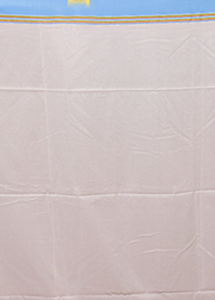 White Matka Silk Saree With Blouse Piece