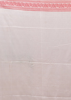 White Matka Silk Saree With Blouse Piece