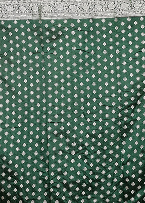 Green Dupion Silk Saree With Blouse Piece