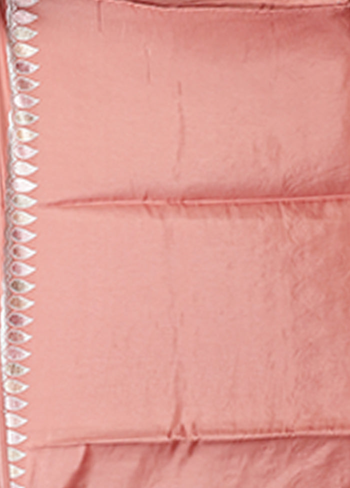 Pink Dupion Silk Saree With Blouse Piece