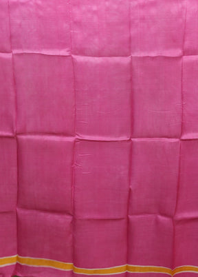 Pink Printed Pure Silk Saree Without Blouse Piece