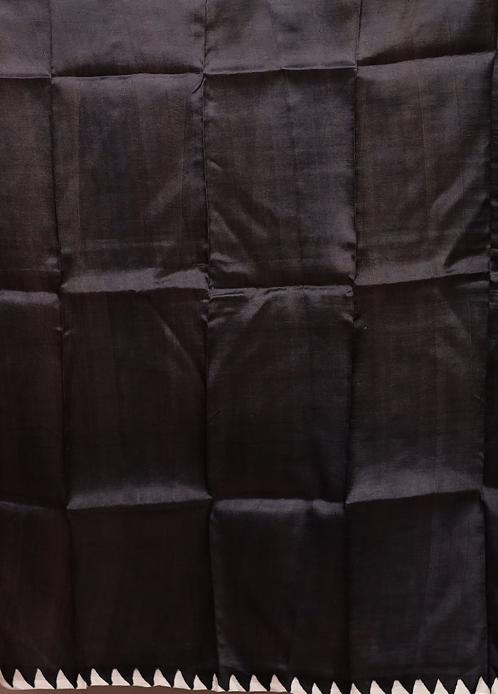 Rust Printed Pure Silk Saree Without Blouse Piece